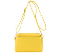 FashionPuzzle Bolso cruzado pequeño con triple cremallera, Amarillo, Talla única