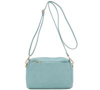 FashionPuzzle Bolso cruzado pequeño con triple cremallera, Azul/claro, Talla única
