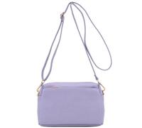 FashionPuzzle Bolso cruzado pequeño con triple cremallera, Lavanda, Talla única