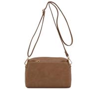 FashionPuzzle Bolso cruzado pequeño con triple cremallera, Piedra, Talla única