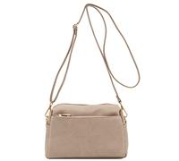 FashionPuzzle Bolso cruzado pequeño con triple cremallera, Talla única