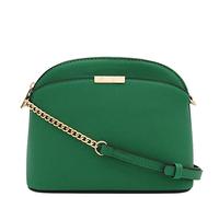 FashionPuzzle Saffiano - Bolso cruzado con correa para cadena, Kelly Green, talla única
