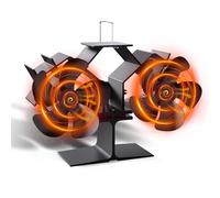 Fashioz 10 PáGinas Ventilador de Chimenea, No Eléctrico Ventilador de Estufa de Leña, Ultrasilencioso, Alta Eficiencia Energética, Apto para Estufas de Leña, Chimeneas, Gas y Leña