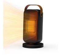 Fashioz Calefactor Electrico Portátil, Mini Silencioso Calefactor de 1200 W, 3 Modos Radiador Electrico, Protección contra Sobrecalentamiento, para Baño,Dormitorios, Salones y Oficinas (Negro)