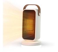 Fashioz Calefactor Electrico Portátil, Mini Silencioso Calefactor de 1200 W, 3 Modos Radiador Electrico, Protección contra Sobrecalentamiento, para Baño,Dormitorios, Salones y Oficinas (Blanco)