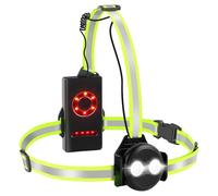 Fashioz Luz de Pecho para Correr, LED, Recargable por USB, Resistente al Agua, con Bandas Reflectantes para Rrotar y Hacer Senderismo (Verde-2)