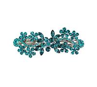 Faship Magnífico Malibu Blue Crystal Flower Pinza para pasador