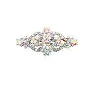 Faship Pasador para el pelo con diamantes de imitación de cristal y corazones dobles