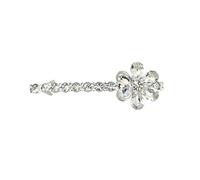 Faship Precioso pasador de pelo con diamantes de imitación transparentes y florales