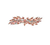 Faship Precioso pasador para el pelo con diamantes de imitación de coral