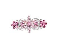 Faship Precioso pasador para el pelo con diamantes de imitación rosados