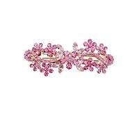Faship Precioso pasador para el pelo con diamantes de imitación rosados