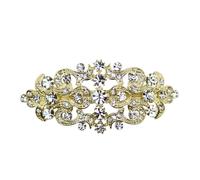 Faship Sparkling Clear Crystal Hair Barrette Clip