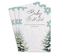 Fashnkart Baby It's Cold Outside - Invitaciones elegantes para baby shower, paquete de 40 unidades, cartulina, diseños neutros de género, perfectas para baby shower temático de 5 x 7 pulgadas