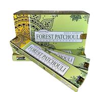 Fashnkart Forest Patchouli Deepika Masala Varillas de incienso Aggarbatti para inauguración de la casa, templo Pooja, meditación y yoga, enrolladas a mano, paquete de 3