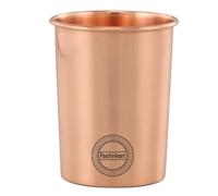 Fashnkart Vasos de cobre puro para beber agua, salud ayurvédica, vasos de cobre puro, 300 ml (10.14 oz) (simples)