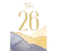 Fashnkart Watercolor Mountain - Tarjetas de números de mesa de boda del 1 al 50 de doble cara con mesa de cabeza para recepción, eventos, fiestas, baby shower, cumpleaños, 4 x 6 pulgadas