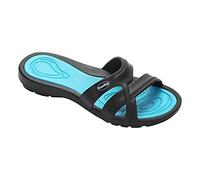 Fashy 7659 52 Zapatos de baño, Unisex Adulto, Negro/Turquesa, 38 EU