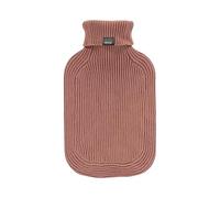 Fashy Bolsa de agua caliente con cuello alto, funda de punto, marrón, 2 L