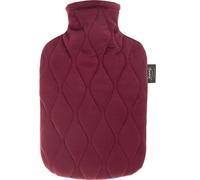 Fashy Bolsa de agua caliente con funda acolchada, 2,0 L, color burdeos