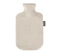 Fashy Bolsa de agua caliente con funda de flojel, 2,0 L, color beige