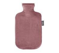 Fashy Bolsa de agua caliente con funda de flojel, 2,0 L, color rosa