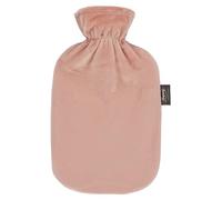 Fashy Bolsa de agua caliente con funda de flojel, color rosa, 2 L