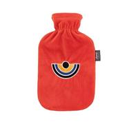 Fashy Bolsa de agua caliente con funda de flojel y bordado semicírculo, naranja, 2 L