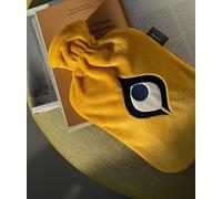 Fashy Bolsa de agua caliente con funda de flojel y ojo bordado, 2 l, color amarillo