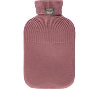 Fashy Bolsa de agua caliente con funda de punto, 2,0 l, diseño de cuello alto, color rosa