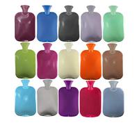 Fashy Bolsa de agua caliente de una sola costilla de 2,0 L, varios colores, selección aleatoria