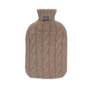 Fashy Bolsa de agua caliente funda de punto de cachemira marrón 2 L