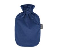 Fashy Bolsa de agua caliente con funda de flojel, 2 l, color azul marino