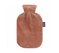 Fashy Bolsa de agua caliente con funda de forro polar, 2,0 l, color marrón