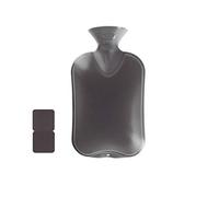 Fashy - Funda polar para botella de agua caliente gris de 2 litros - 1ST | Apertura fácil de llenar de 29 mm; material reciclable inodoro; cuello sin costuras; calor difuso para calambres menstruales
