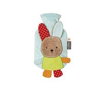 fashy Little Stars - Botella de agua caliente de 0,8 L con funda de felpa con diseño de conejo "Holly"