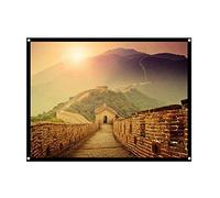 fasient Pantalla de proyección de 60 '' / 72 '' / 84 '' / 100 '' Cortina de proyector de Tela de poliéster sintético Plegable sin Arrugas 4: 3 para Cine en casa para Interiores y Exteriores(60in)