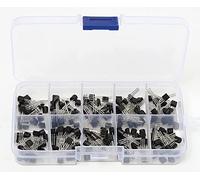 Fasizi 10Values BC327-BC558 - Kit surtido de transistores de potencia (200 unidades, incluye caja de plástico transparente)