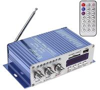 Fasizi 12V Hi-Fi Digital Estéreo Amplificador de Audio USB SD DVD FM Audio Estéreo Radio MP3 Altavoz Coche Bluetooth Amplificadorpara Coche Barco Motocicleta -Azul