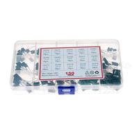 Fasizi 150PCS 15 Value (Cada 10pcs) 100V 0.33NF- 470NF Kits Surtidos de capacitores de película de poliéster + Caja de plástico