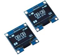Fasizi 2 módulos LCD OLED de 1.3 pulgadas IIC I2C Serial 128x64 SSH1106 para Arduino AVR PIC STM32, fuente azul