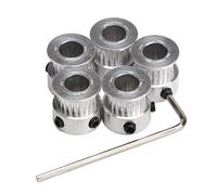 Fasizi 5 Uds aluminio GT2 correa dentada polea 20 dientes agujero 8mm ancho 6mm y llave para RepRap 3D impresora Prusa i3