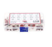 Fasizi Condensadores de película de poliéster metalizado 10 nF a 470 nF, kit surtido, 10nF 22nF 33nF 39nF 47nF 100nF 150nF 220nF 330nF 470nF - 100 piezas