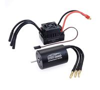 Fasizi Motor sin escobillas 3650 3900KV resistente al agua con ESC de 60A para coches y camiones RC 1/10: sistema de potencia de alta velocidad