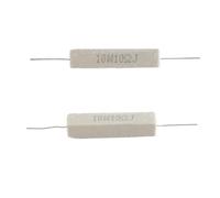 Fasizi Paquete de 10 resistencias de Cemento cerámico de 10 ohmios y 10 W con una tolerancia del 5% para adaptadores de Corriente, Audio, computadoras y Placas de Circuito Impreso de TV.