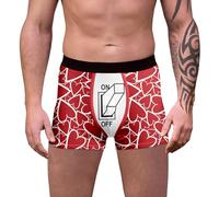 FASLOLSDP Calzoncillos tipo bóxer de Navidad para hombre, ropa interior divertida, ropa interior cómoda, transpirable, calzoncillos de Navidad, disfraz de Papá Noel, diseño navideño, Rojo n.º 2., S