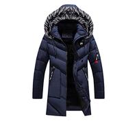 FASLOLSDP Chaqueta de entretiempo para hombre, chaqueta de invierno para hombre, de manga larga, cálida, con capucha, para el tiempo libre, acolchada, holgada, cómoda, para exteriores, para invierno,