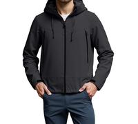 FASLOLSDP Chubasquero para hombre, impermeable, transpirable, ligero, plegable, cortavientos para bicicleta, senderismo, actividades al aire libre y uso en todo tipo de clima, con capucha, chaqueta de