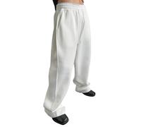 FASLOLSDP Pantalones largos de deporte para hombre, ligeros, transpirables, de malla, cómodos para entrenamiento, de secado rápido, con cintura elástica y cordón, Blanco, XXL