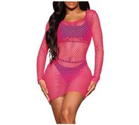 FASLOLSDP Poncho de playa Bikin Cover Up Túnica de playa Pareos vacaciones | Vestido de playa para mujer verano ligero | Ropa de playa para traje de baño y piscina | manga larga ventilada ropa de